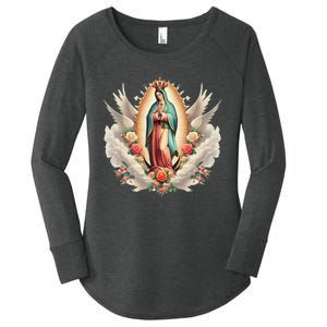 Our Lady Of Guadalupe Virgin Mary Catholic Saint Women's Perfect Tri Tunic Long Sleeve Shirt