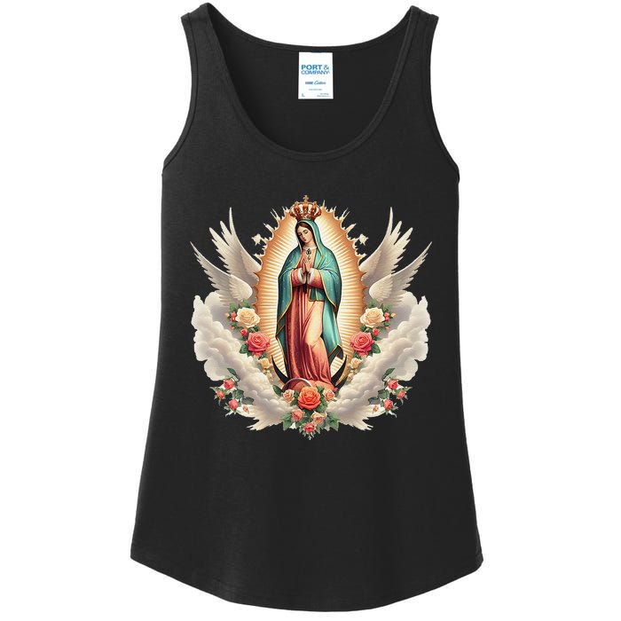 Our Lady Of Guadalupe Virgin Mary Catholic Saint Ladies Essential Tank