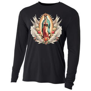 Our Lady Of Guadalupe Virgin Mary Catholic Saint Cooling Performance Long Sleeve Crew