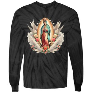 Our Lady Of Guadalupe Virgin Mary Catholic Saint Tie-Dye Long Sleeve Shirt