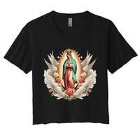 Our Lady Of Guadalupe Virgin Mary Catholic Saint Women's Crop Top Tee