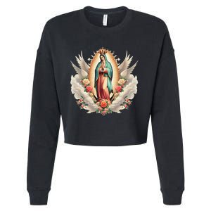 Our Lady Of Guadalupe Virgin Mary Catholic Saint Cropped Pullover Crew