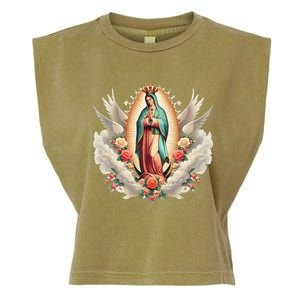 Our Lady Of Guadalupe Virgin Mary Catholic Saint Garment-Dyed Women's Muscle Tee