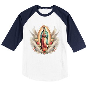 Our Lady Of Guadalupe Virgin Mary Catholic Saint Baseball Sleeve Shirt