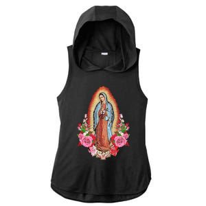 Our Lady Of Guadalupe Ladies PosiCharge Tri-Blend Wicking Draft Hoodie Tank