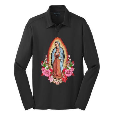 Our Lady Of Guadalupe Silk Touch Performance Long Sleeve Polo