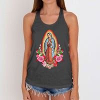 Our Lady Of Guadalupe Women's Knotted Racerback Tank