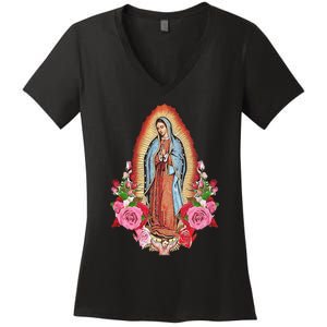 Our Lady Of Guadalupe Women's V-Neck T-Shirt