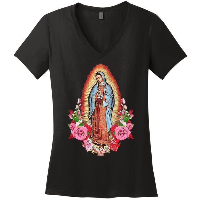 Our Lady Of Guadalupe Women's V-Neck T-Shirt