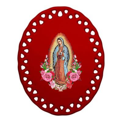 Our Lady Of Guadalupe Ceramic Oval Ornament