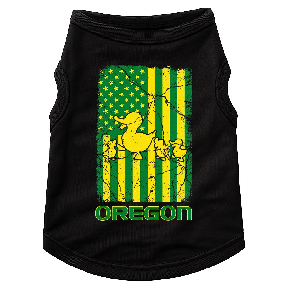 Oregon Lovers Oregon Souvenir Patriotic Retro American Flag Doggie Tank