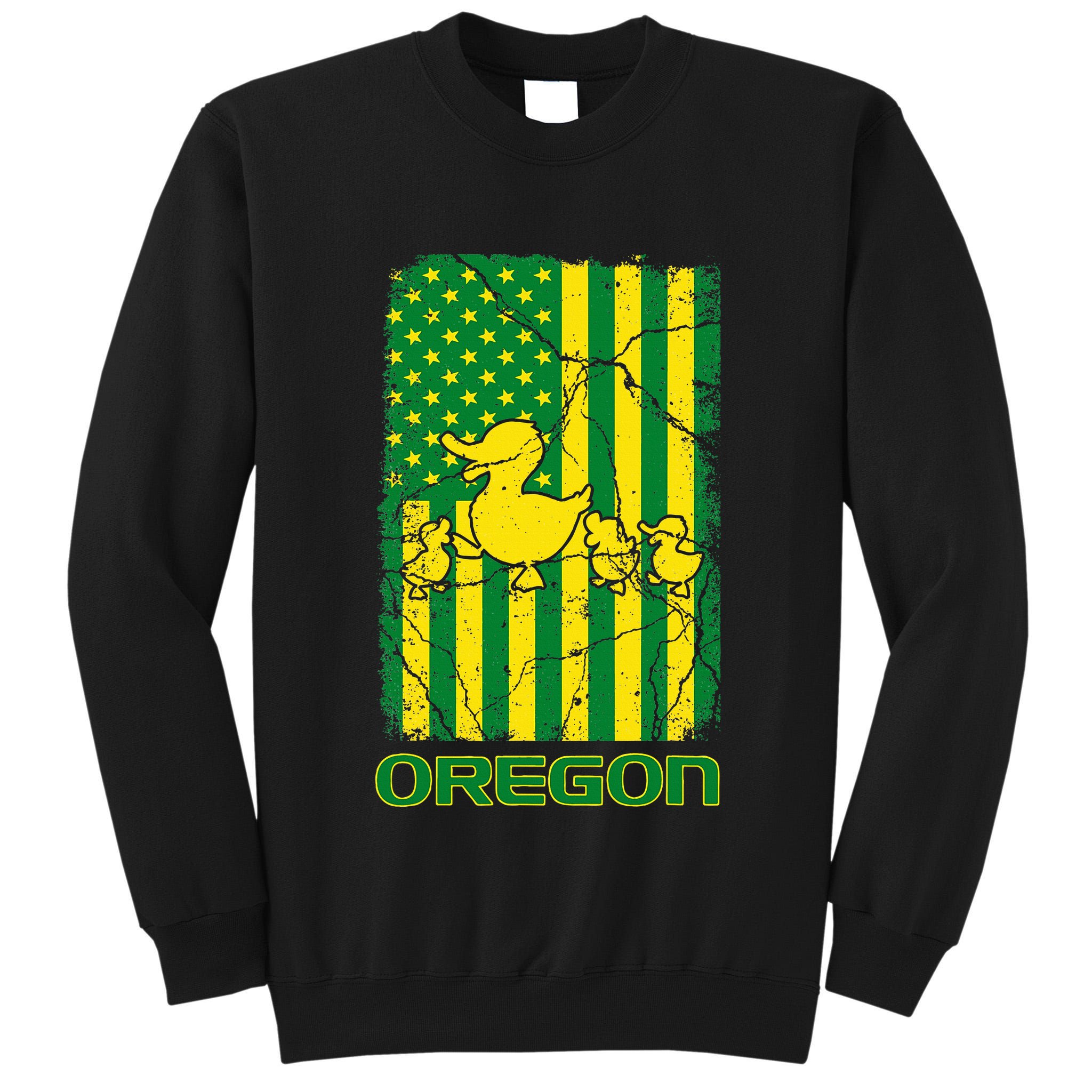 Oregon Lovers Oregon Souvenir Patriotic Retro American Flag Tall Sweatshirt