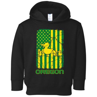 Oregon Lovers Oregon Souvenir Patriotic Retro American Flag Toddler Hoodie