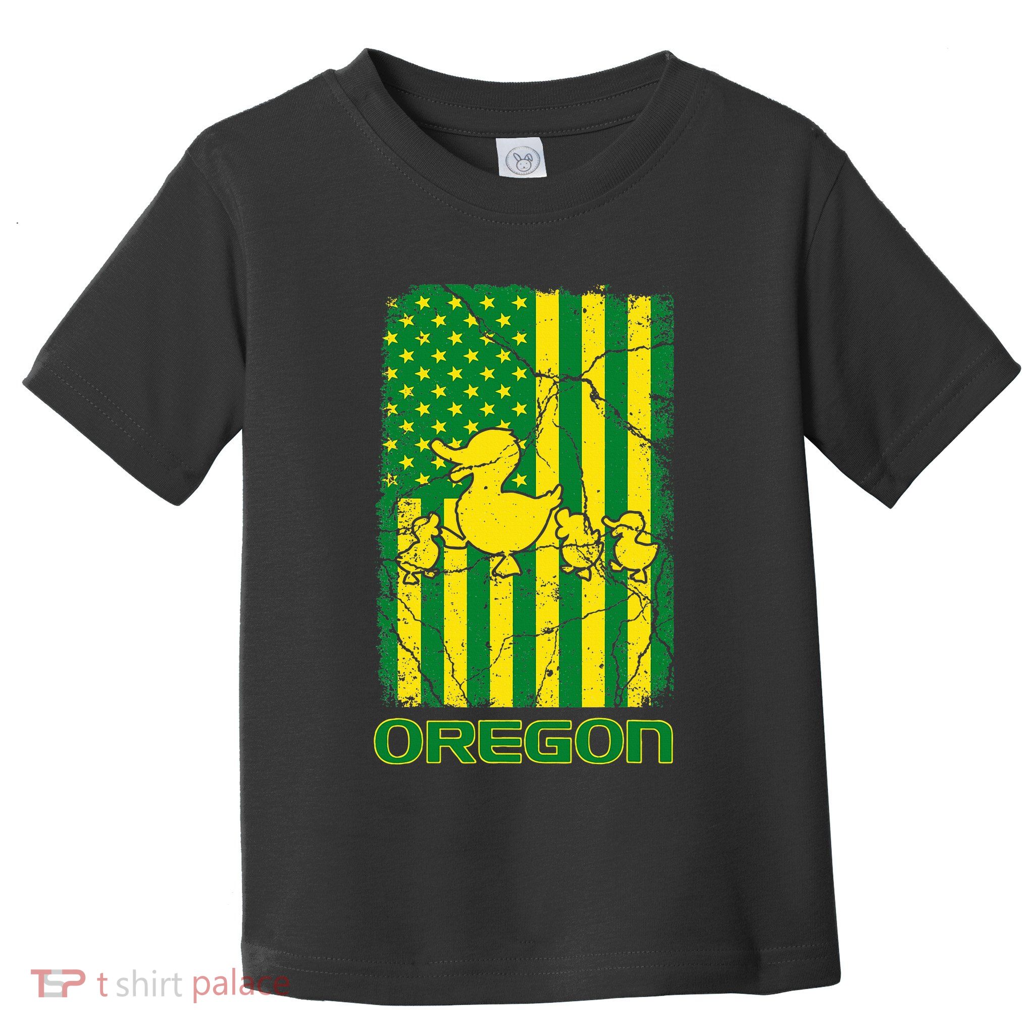 Oregon Lovers Oregon Souvenir Patriotic Retro American Flag Toddler T-Shirt