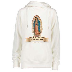 Our Lady Of Guadalupe Mary Catholic Religious Gift Womens Funnel Neck Pullover Hood