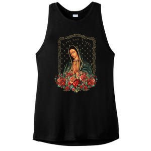 Our Lady Of Guadalupe Virgin Mary Catholic Saint Ladies PosiCharge Tri-Blend Wicking Tank