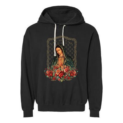 Our Lady Of Guadalupe Virgin Mary Catholic Saint Garment-Dyed Fleece Hoodie