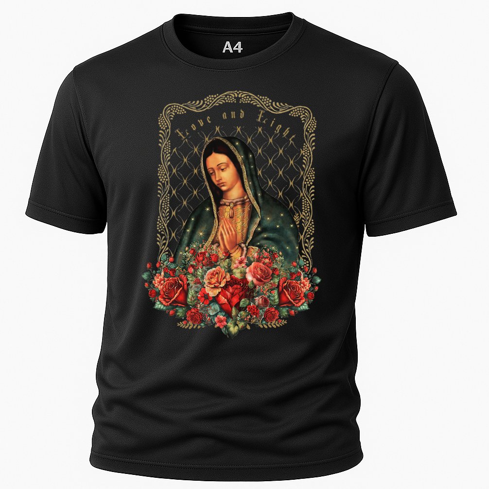 Our Lady Of Guadalupe Virgin Mary Catholic Saint Cooling Performance Crew T-Shirt