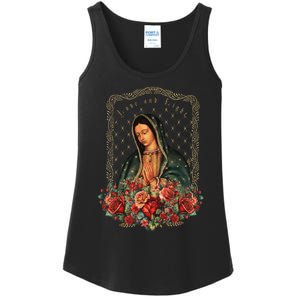 Our Lady Of Guadalupe Virgin Mary Catholic Saint Ladies Essential Tank