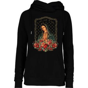 Our Lady Of Guadalupe Virgin Mary Catholic Saint Womens Funnel Neck Pullover Hood