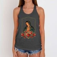 Our Lady Of Guadalupe Virgin Mary Catholic Saint Women's Knotted Racerback Tank