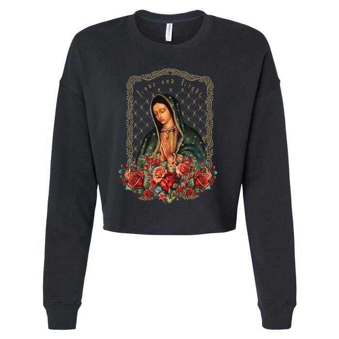 Our Lady Of Guadalupe Virgin Mary Catholic Saint Cropped Pullover Crew