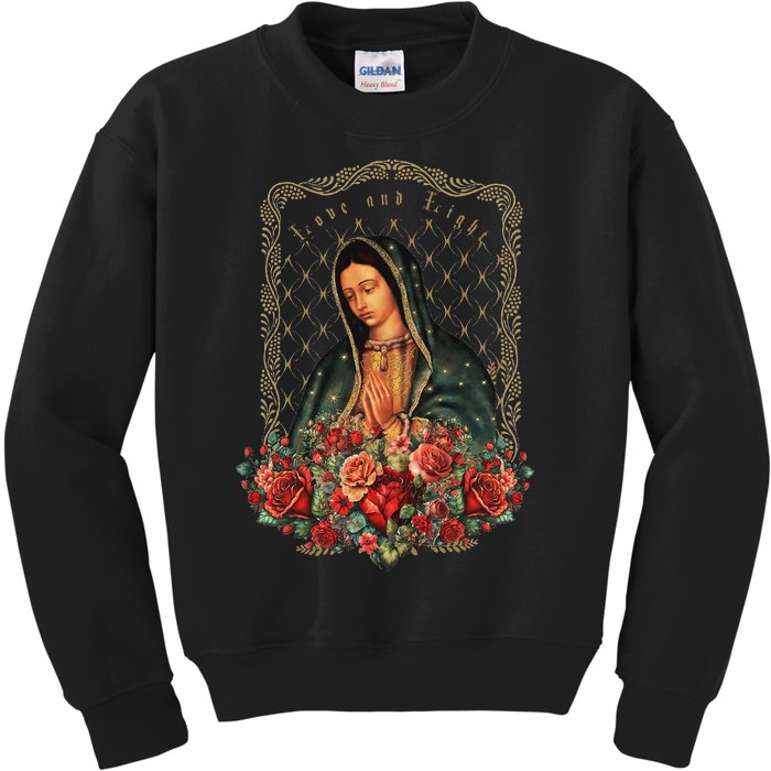 Our Lady Of Guadalupe Virgin Mary Catholic Saint Kids Sweatshirt