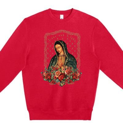 Our Lady Of Guadalupe Virgin Mary Catholic Saint Premium Crewneck Sweatshirt