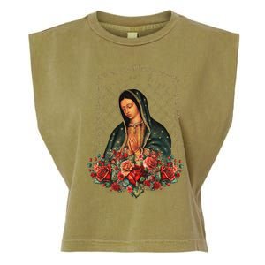 Our Lady Of Guadalupe Virgin Mary Catholic Saint Garment-Dyed Women's Muscle Tee