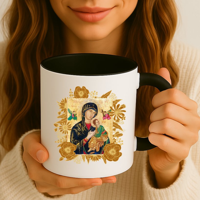Our Lady Of Perpetual Help Blessed Mother Mary Catholic Icon Gift Mug
