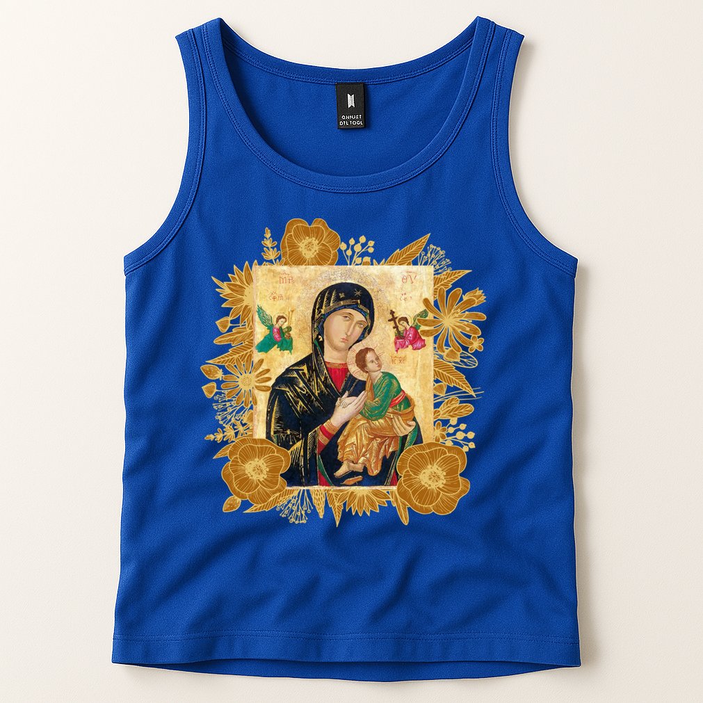 Our Lady Of Perpetual Help Blessed Mother Mary Catholic Icon Gift Tank Top
