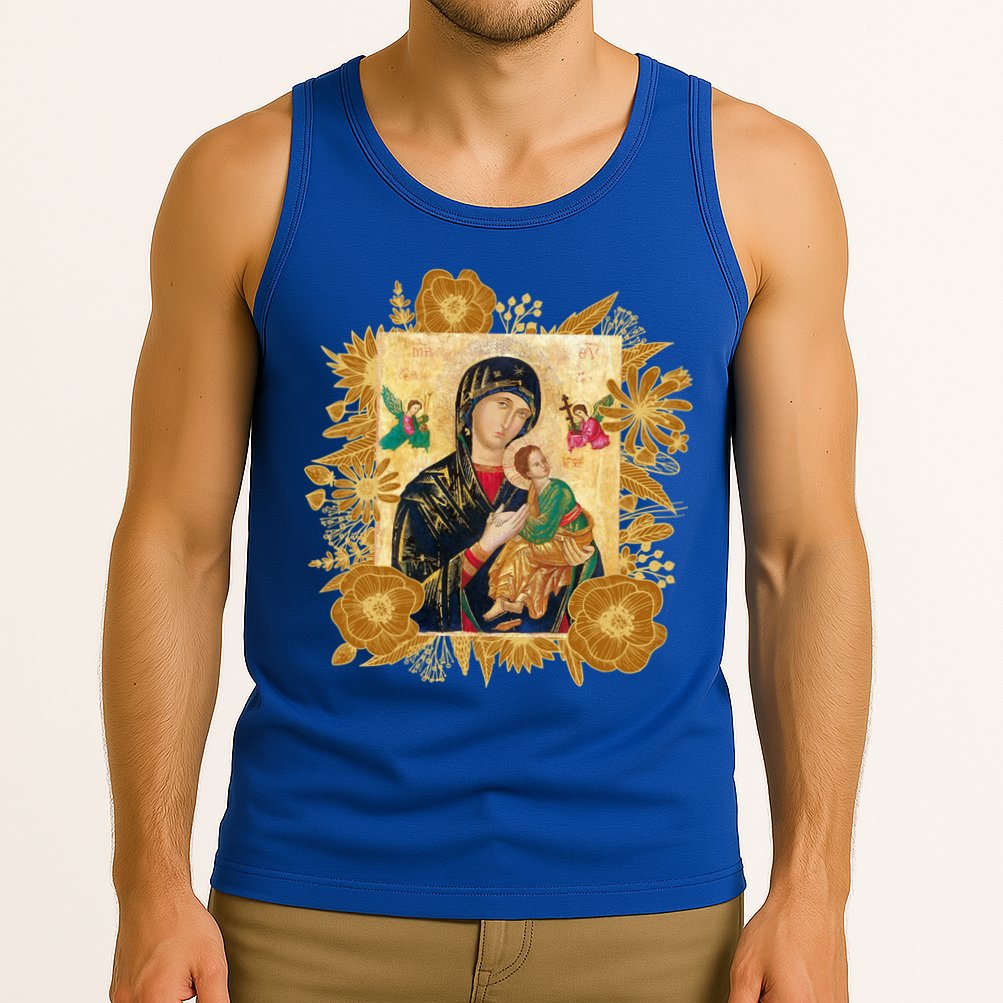 Our Lady Of Perpetual Help Blessed Mother Mary Catholic Icon Gift Tank Top