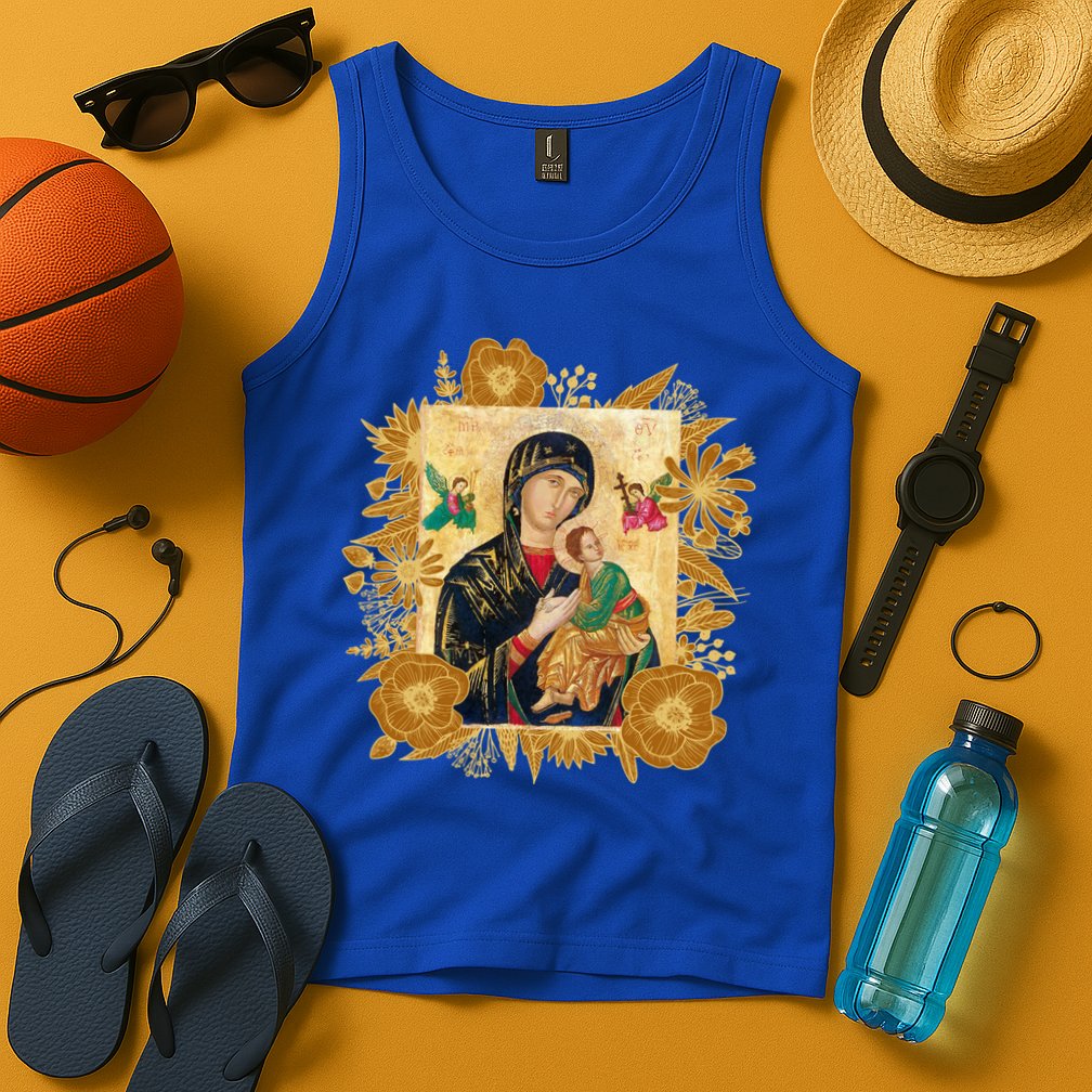 Our Lady Of Perpetual Help Blessed Mother Mary Catholic Icon Gift Tank Top