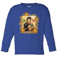 Our Lady Of Perpetual Help Blessed Mother Mary Catholic Icon Gift Toddler Long Sleeve Shirt