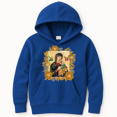 Our Lady Of Perpetual Help Blessed Mother Mary Catholic Icon Gift Kids Hoodie
