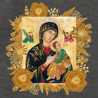 Our Lady Of Perpetual Help Blessed Mother Mary Catholic Icon Gift Vector Backpack