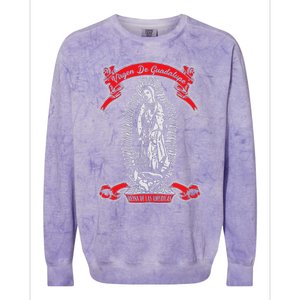 Our Lady Of Guadalupe Catholic Virgin Mary Mexican Mom Colorblast Crewneck Sweatshirt