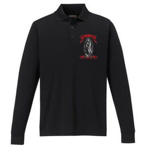 Our Lady Of Guadalupe Catholic Virgin Mary Mexican Mom Performance Long Sleeve Polo