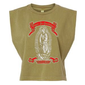 Our Lady Of Guadalupe Catholic Virgin Mary Mexican Mom Garment-Dyed Women's Muscle Tee