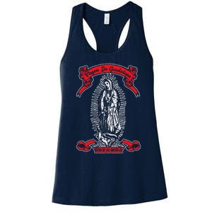 Our Lady Of Guadalupe Catholic Virgin Mary Mexican Mom Women's Racerback Tank