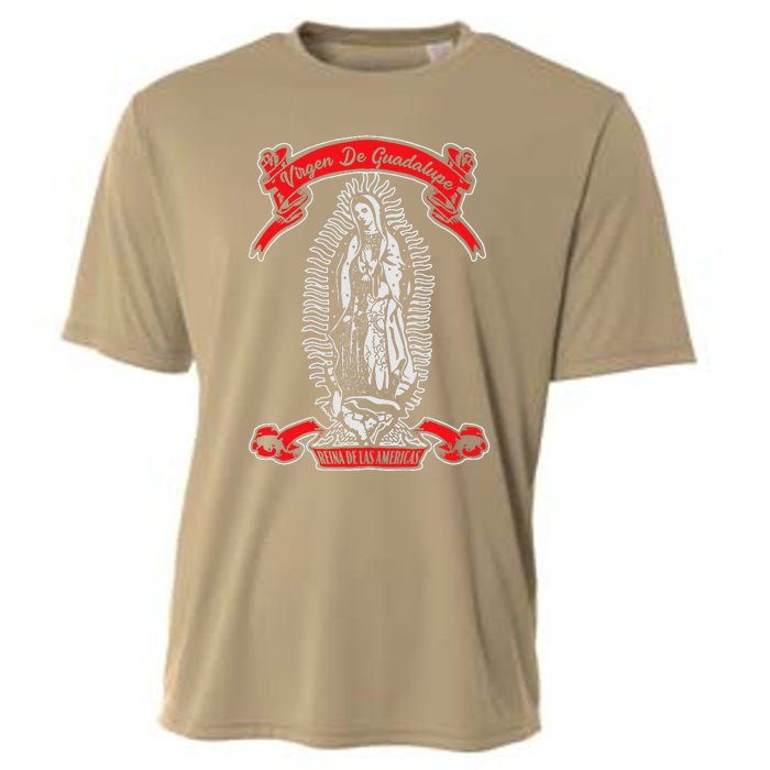 Our Lady Of Guadalupe Catholic Virgin Mary Mexican Mom Cooling Performance Crew T-Shirt