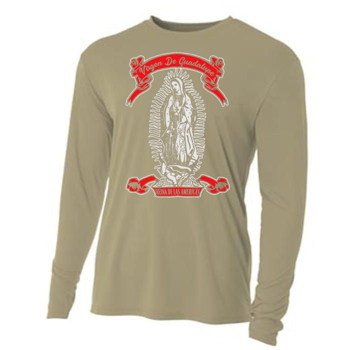 Our Lady Of Guadalupe Catholic Virgin Mary Mexican Mom Cooling Performance Long Sleeve Crew