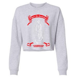 Our Lady Of Guadalupe Catholic Virgin Mary Mexican Mom Cropped Pullover Crew