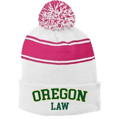 Oregon Law Oregon Bar Graduate Gift Lawyer College Stripe Pom Pom Beanie