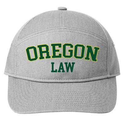 Oregon Law Oregon Bar Graduate Gift Lawyer College 7-Panel Snapback Hat