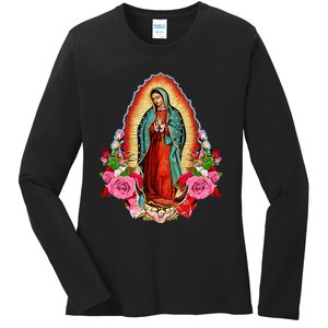 Our Lady Of Guadalupe Saint Virgin Mary Ladies Long Sleeve Shirt