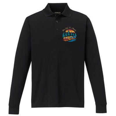 One Life One Chance Camping Trailer Outdoor Adventure Gift Performance Long Sleeve Polo