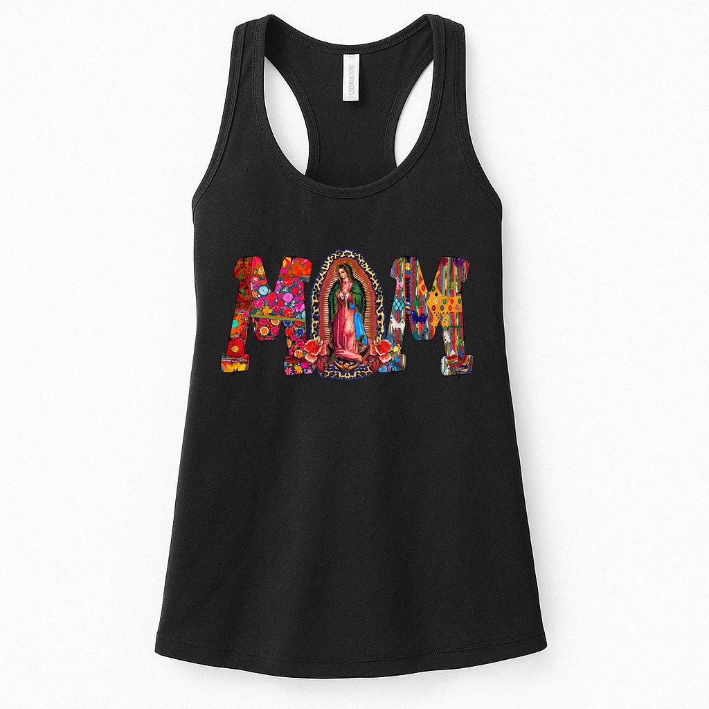 Our Lady Of Guadalupe Catholic Virgin Mary Mexican Mom Womens Tank Top
