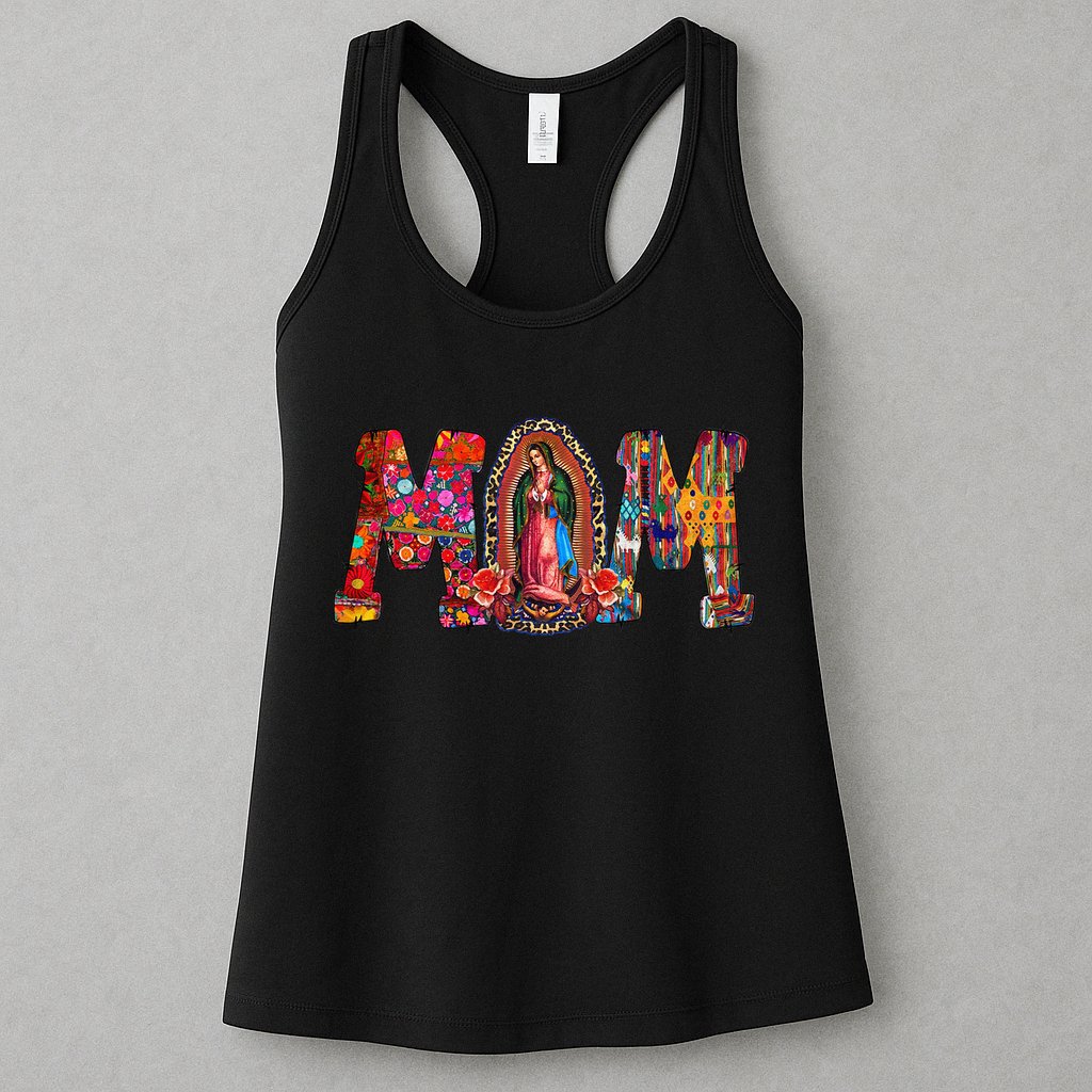 Our Lady Of Guadalupe Catholic Virgin Mary Mexican Mom Womens Tank Top