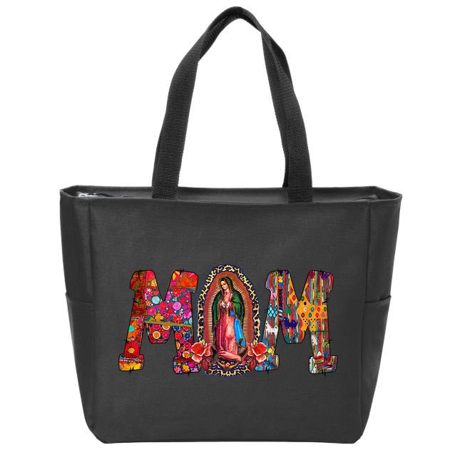 Our Lady Of Guadalupe Catholic Virgin Mary Mexican Mom Zip Tote Bag